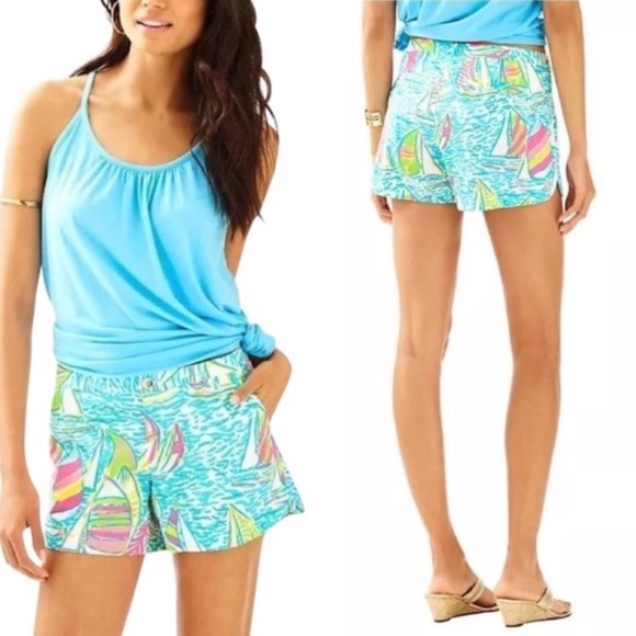 Holy Grail! Lilly Pulitzer Callahan Short in You Gotta Regatta, Size 14 - Picture 1 of 5
